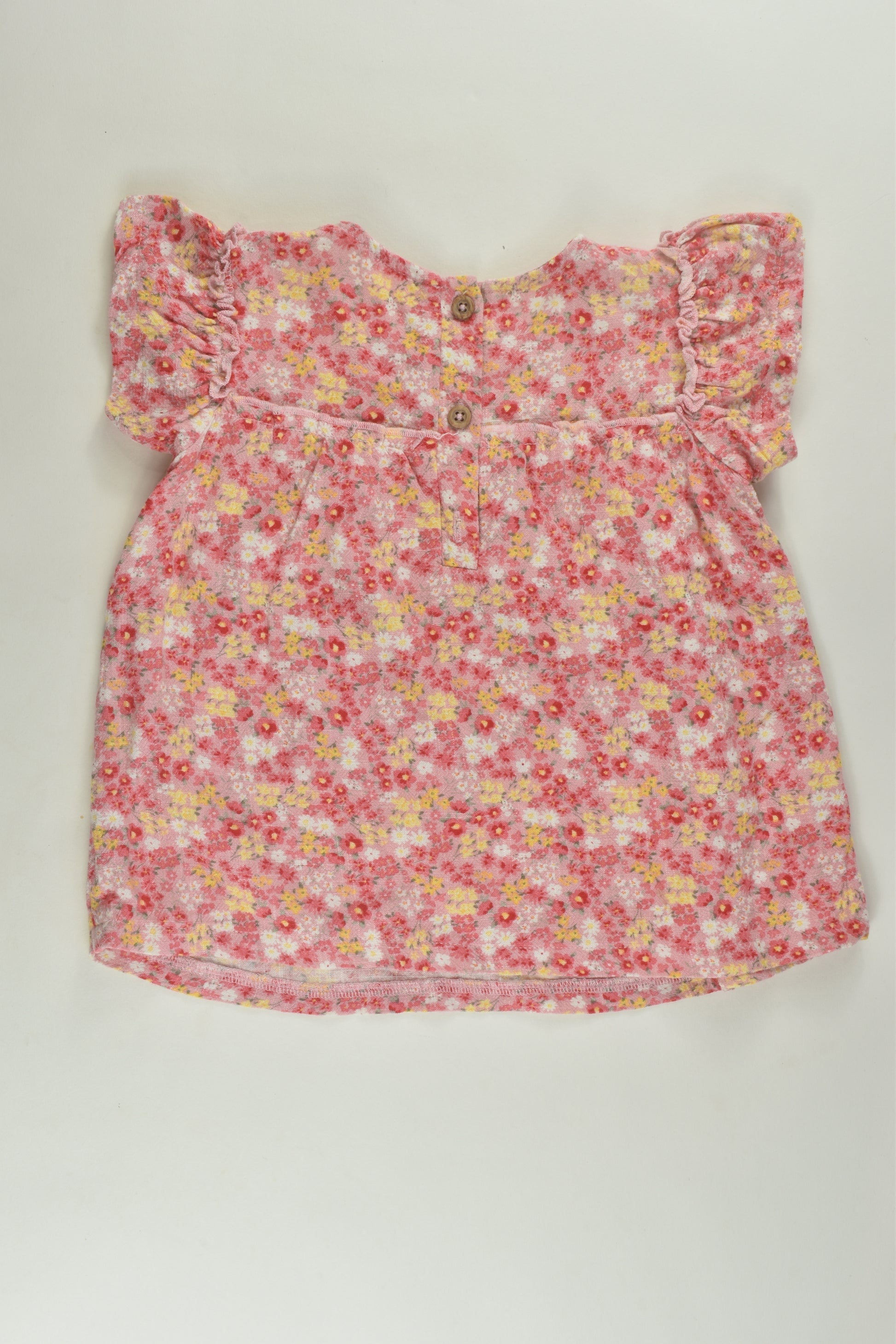 Tu Size 2 Linen Blend Floral Blouse