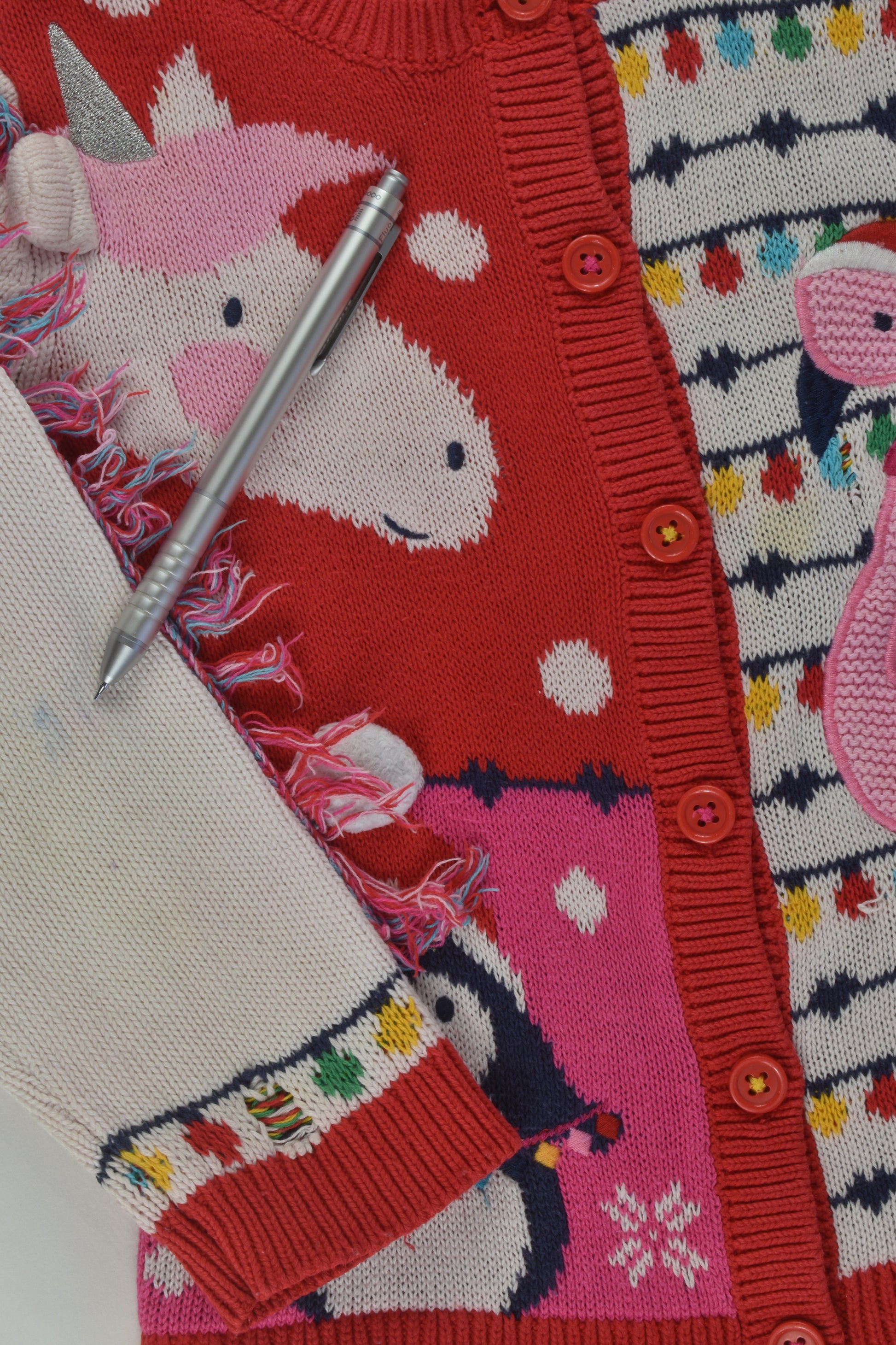 Tu Size 3-4 Christmas Knit Cardigan