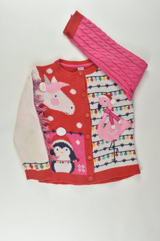 Tu Size 3-4 Christmas Knit Cardigan