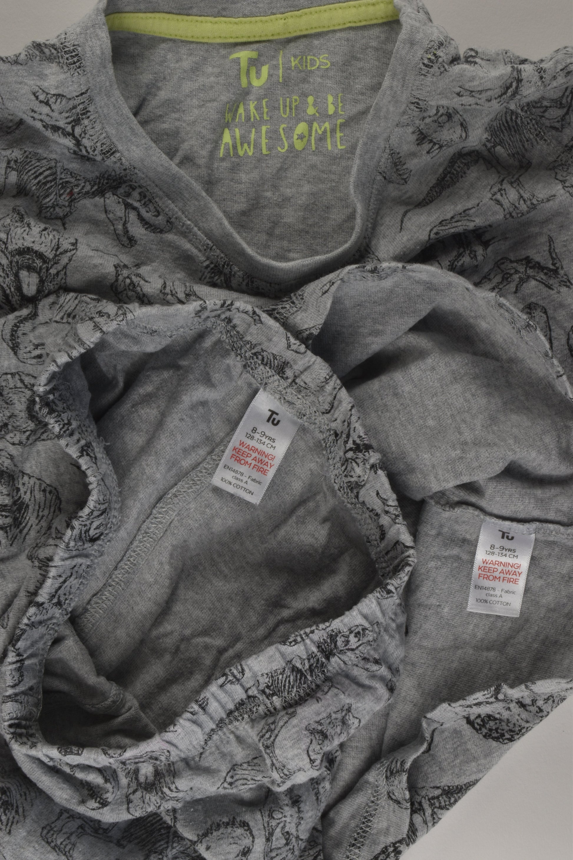 Tu Size 8-9 Dinosaur Pyjamas