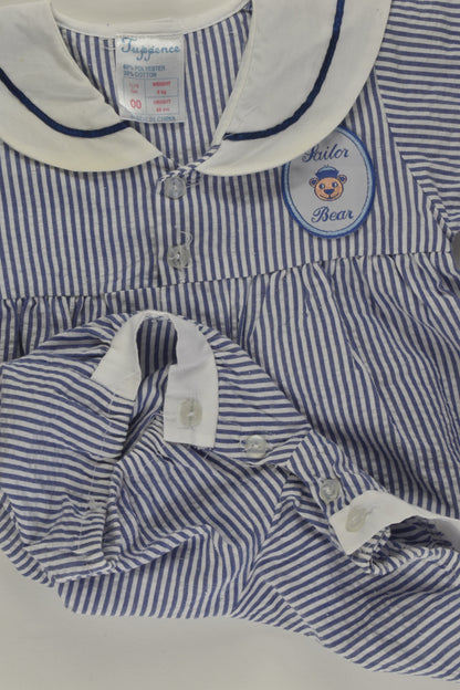 Tuppence Size 00 'Sailor Bear' Romper