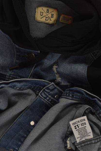 Used Size 12 Denim Jacket with Hood
