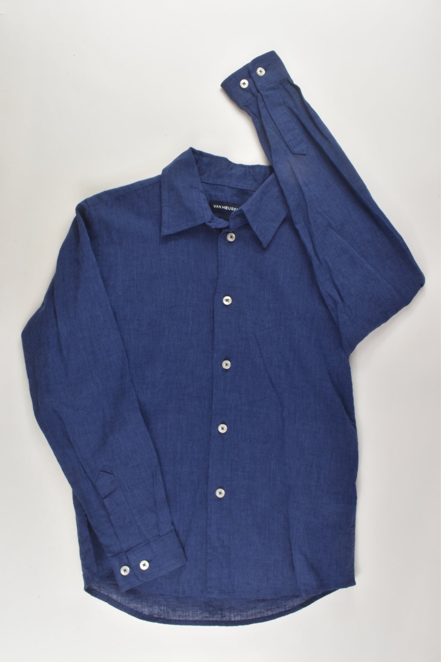 Van Heusen Size 7 Linen Blend Shirt