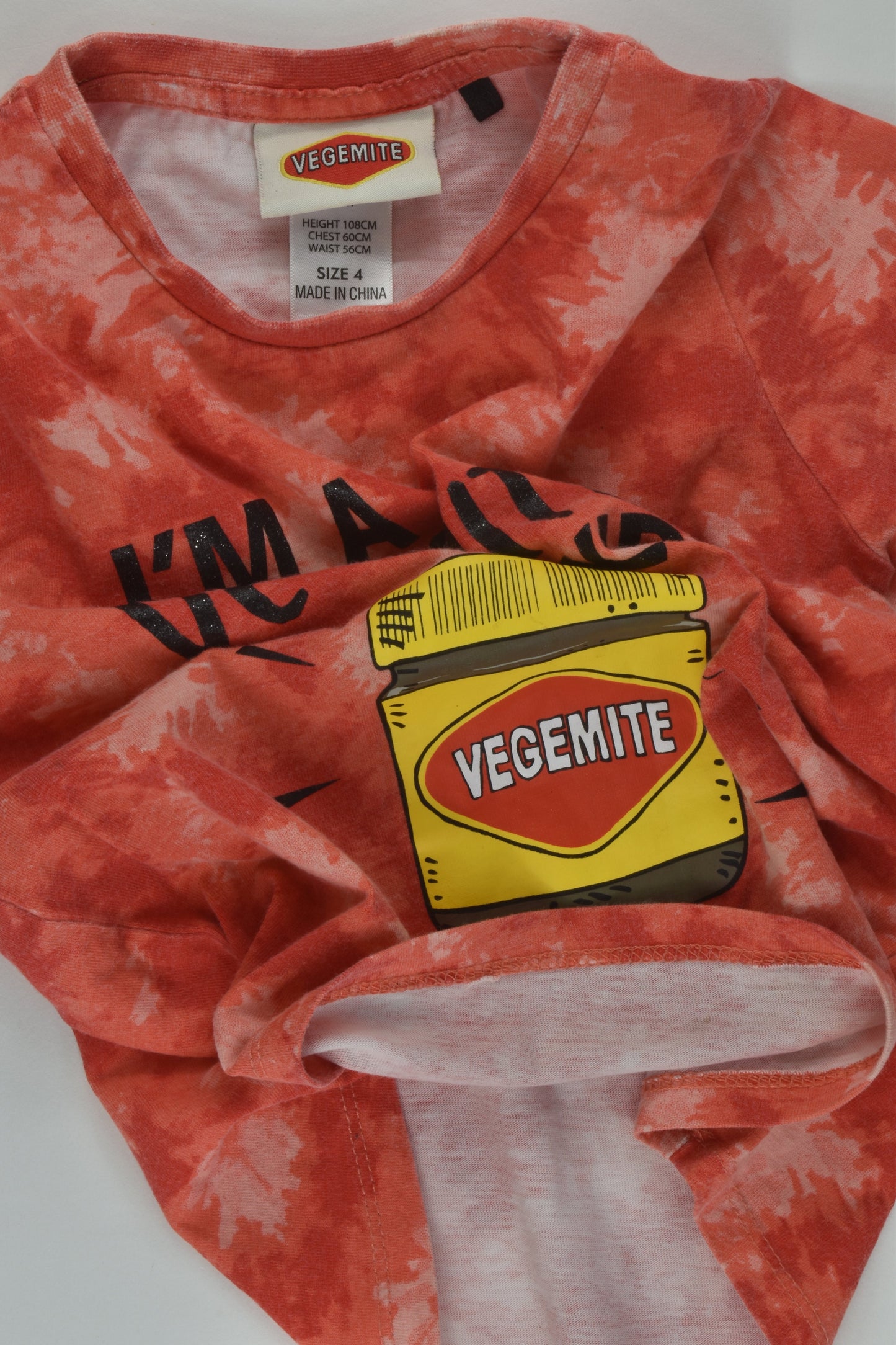 Vegemite Size 4 T-shirt