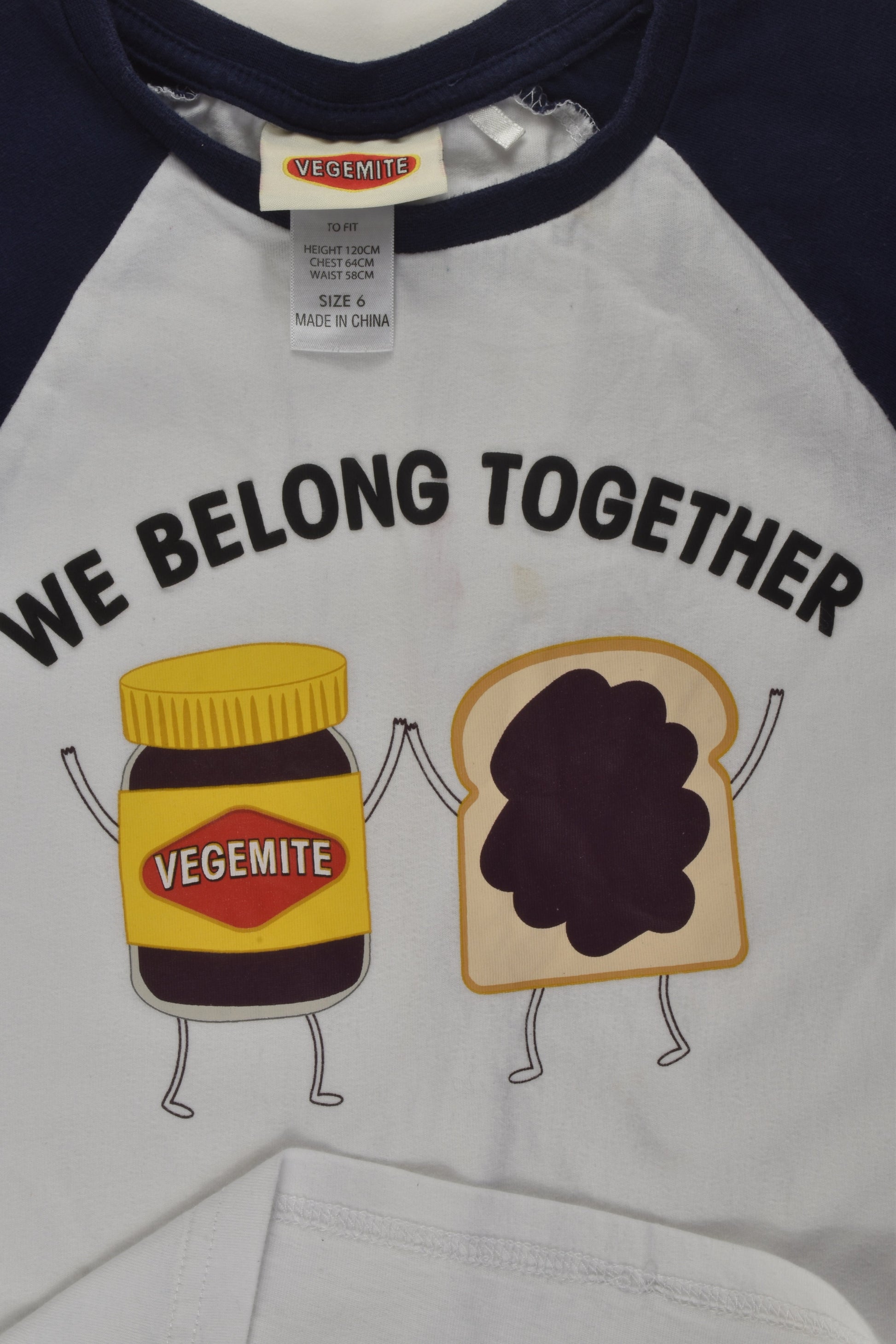 Vegemite Size 6 'We Belong Together' T-shirt