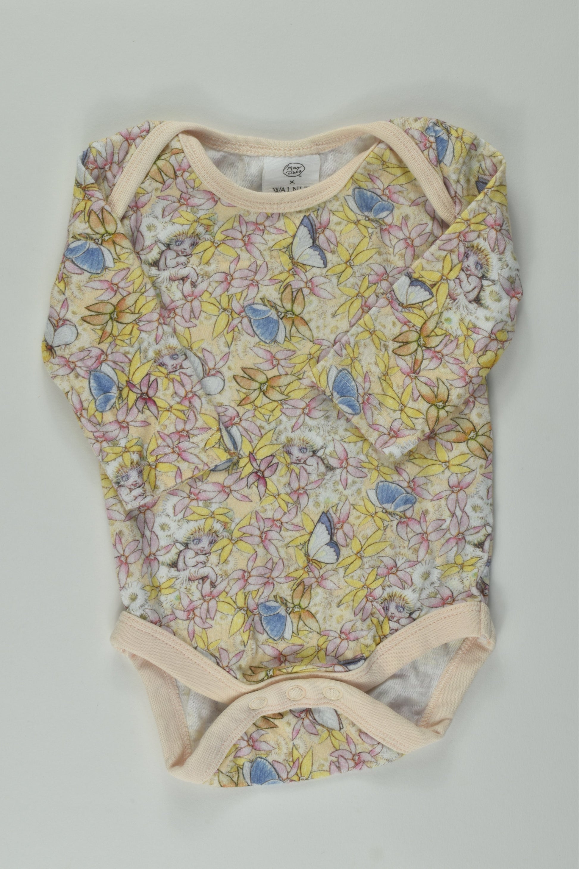 Walnut Melbourne Size 0000 Gumnut Babies Bodysuit