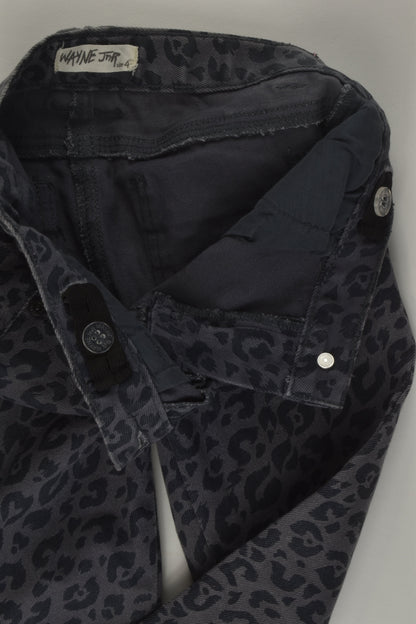 Wayne Jnr Size 4 Leopard Print Denim Pants