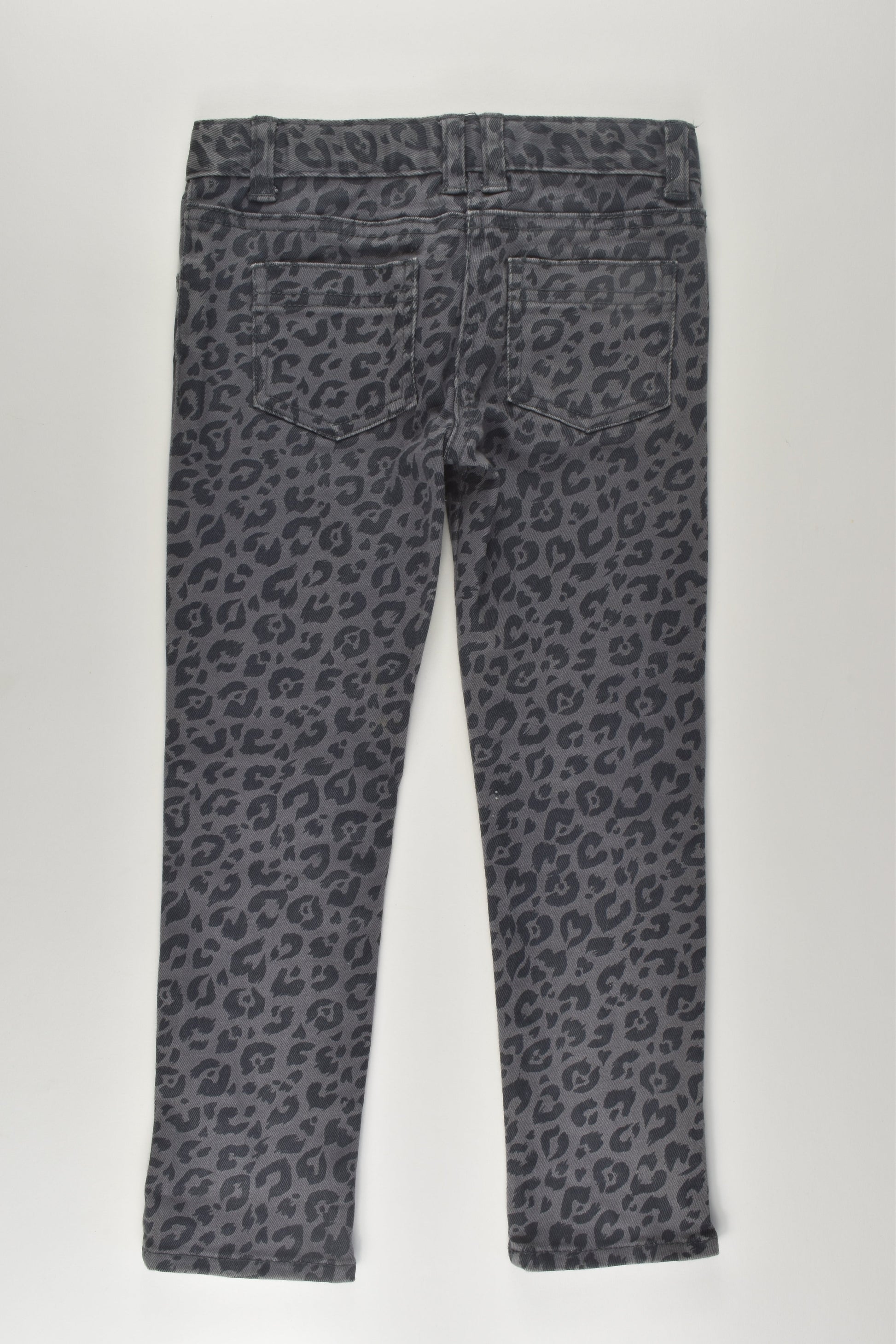 Wayne Jnr Size 4 Leopard Print Denim Pants