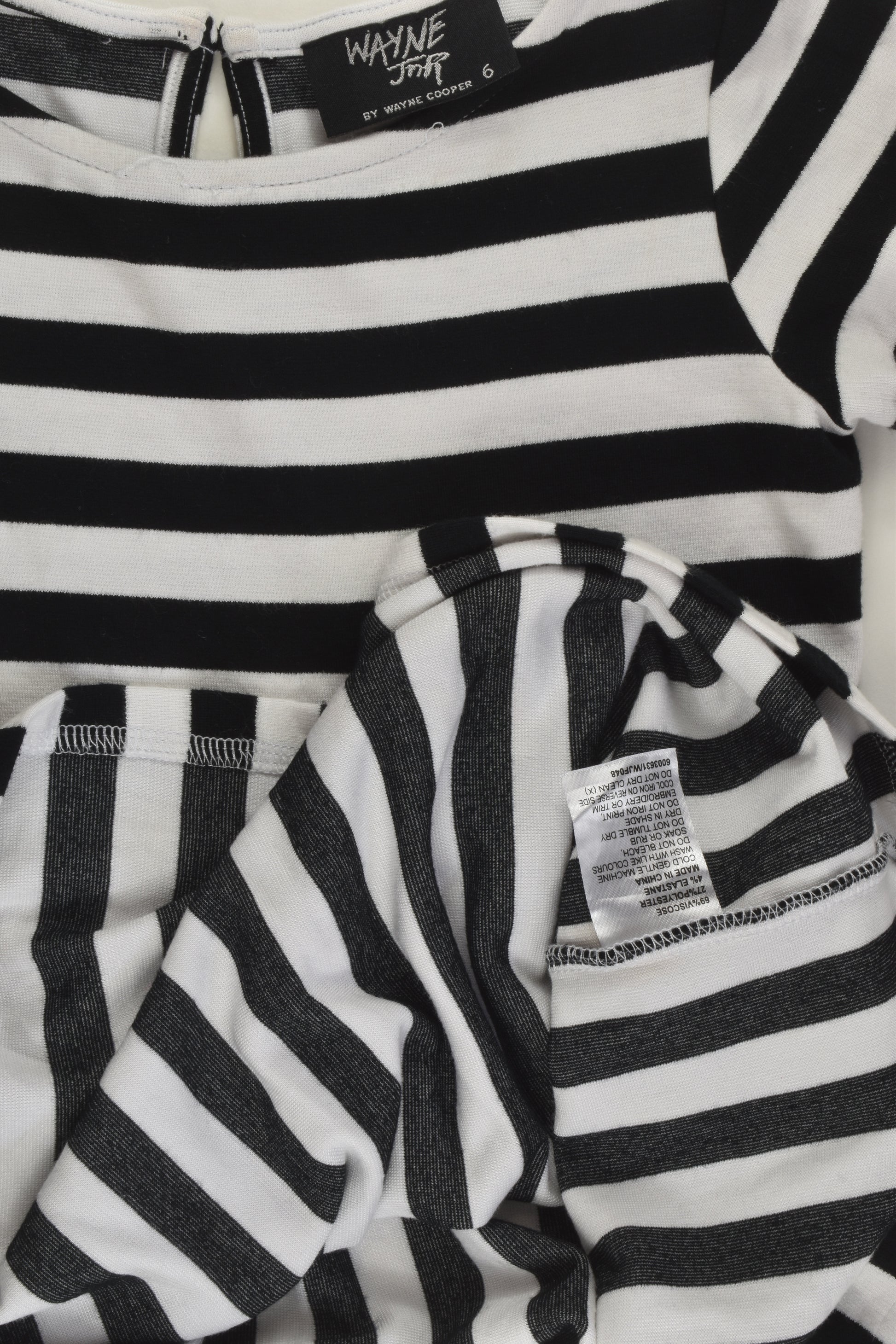 Wayne Jnr Size 6 Striped Dress