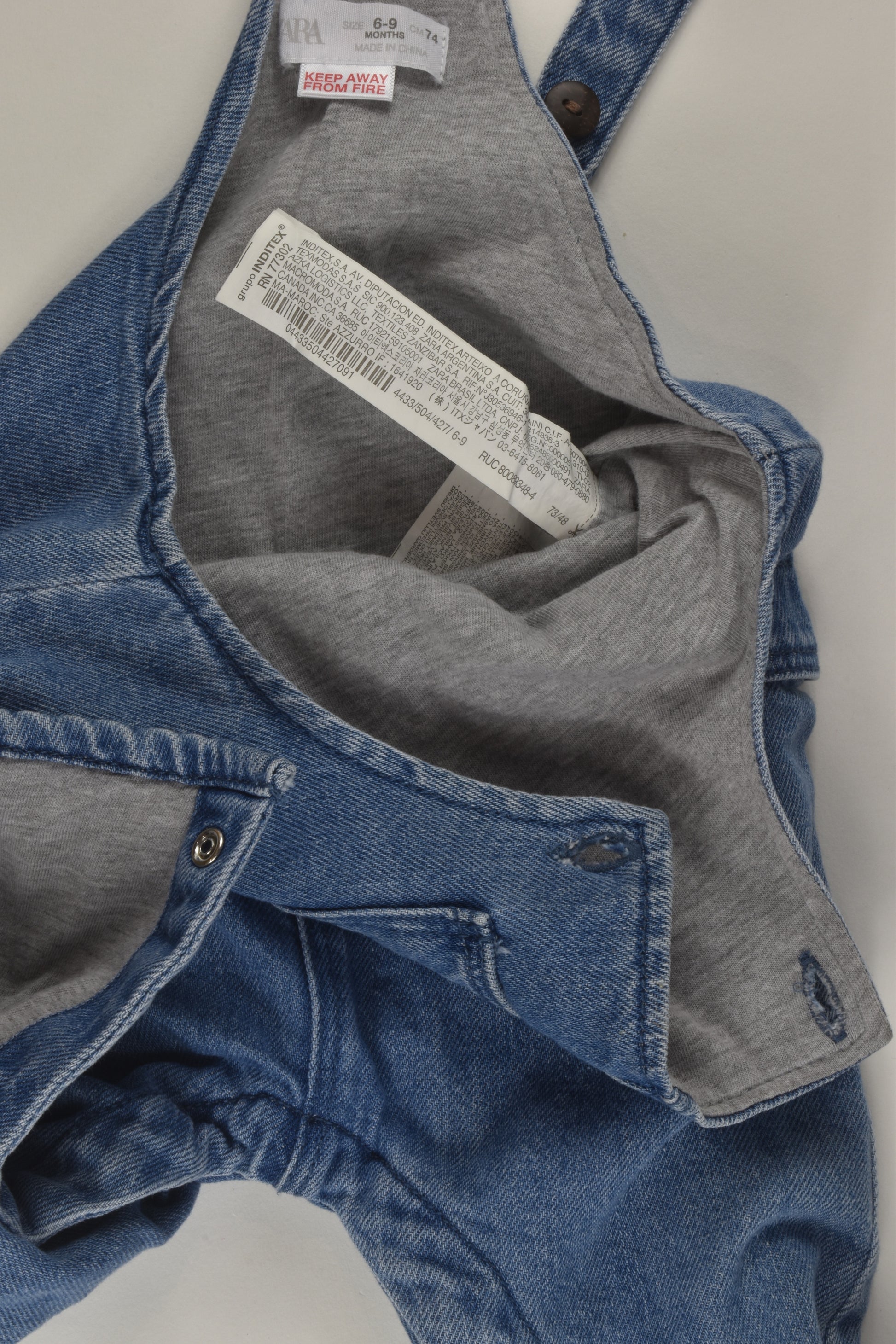 Zara Size 0 Lined Denim Overalls