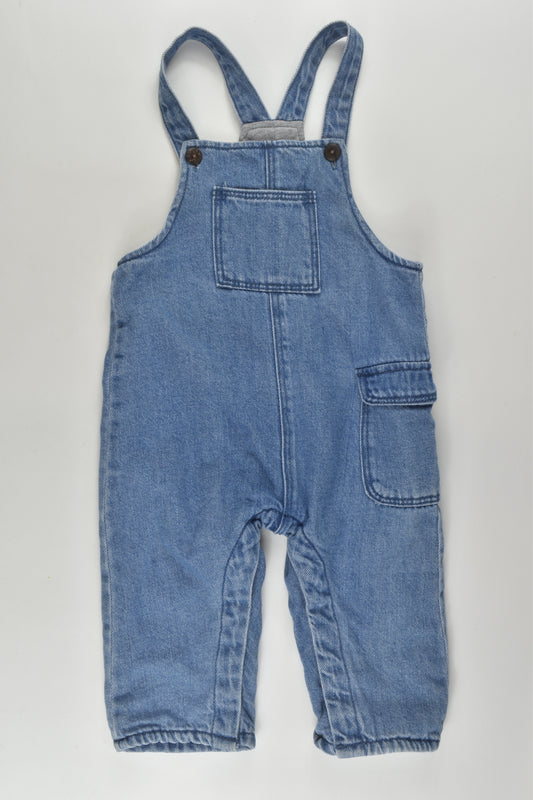 Zara Size 0 Lined Denim Overalls