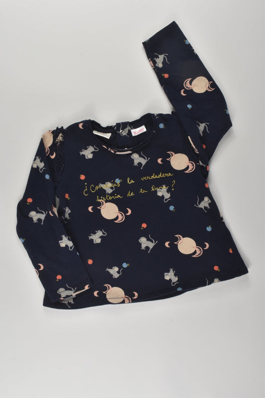 Zara Size 0 Mouse and the Moon Top