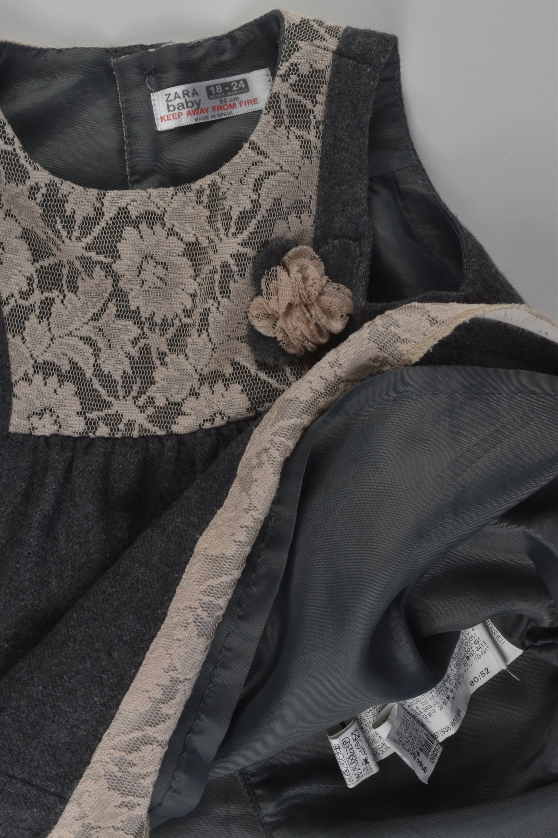 Zara Size 1-2 Wool Blend Dress