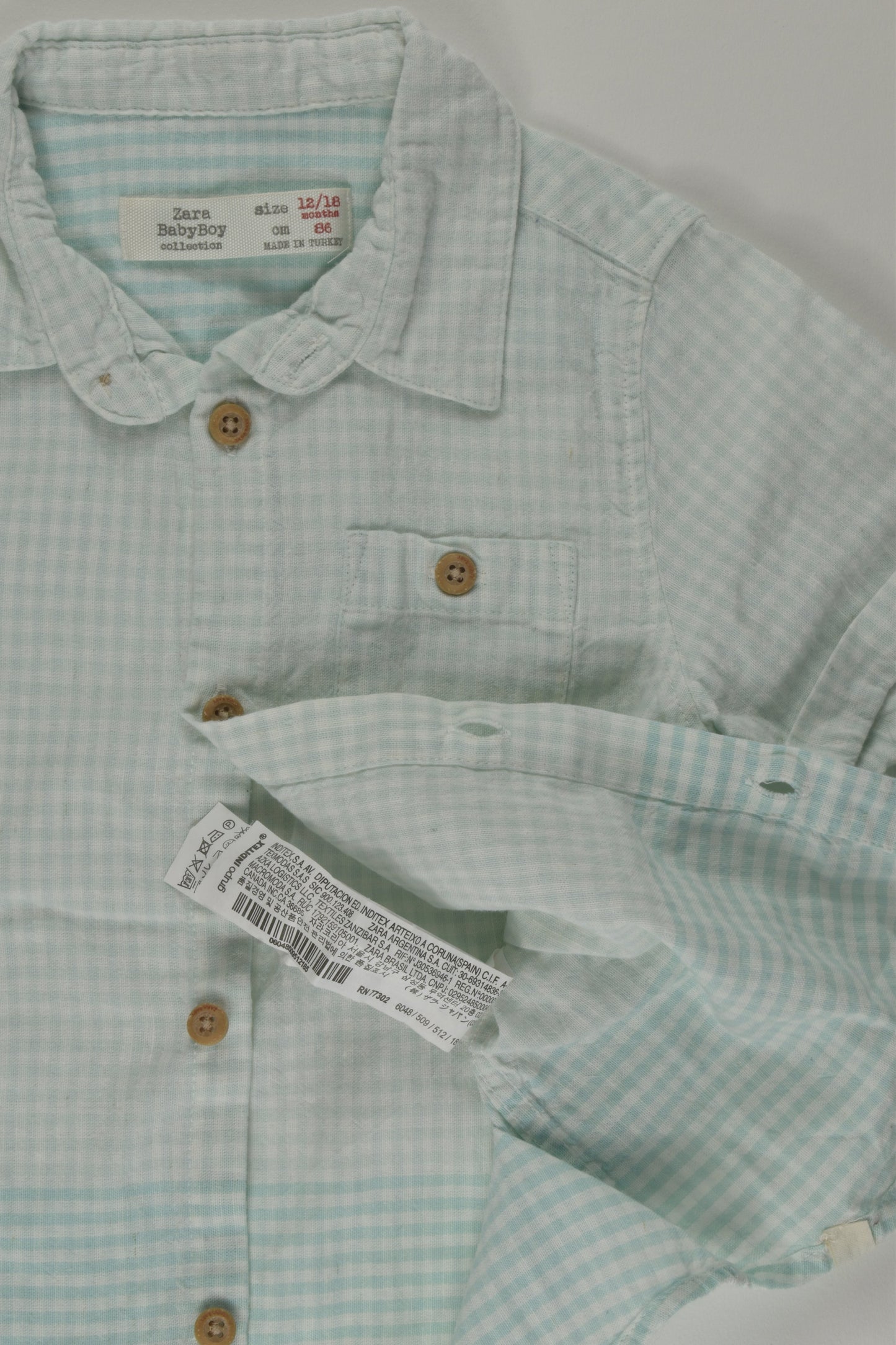 Zara Size 1 Linen Blend Shirt