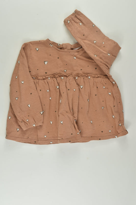 Zara Size 1 Love Heart Top