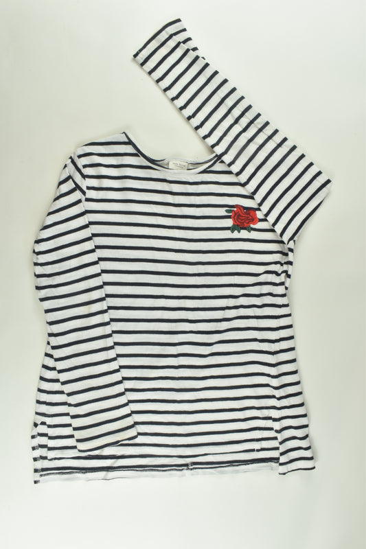 Zara Size 10 Striped Rose Top