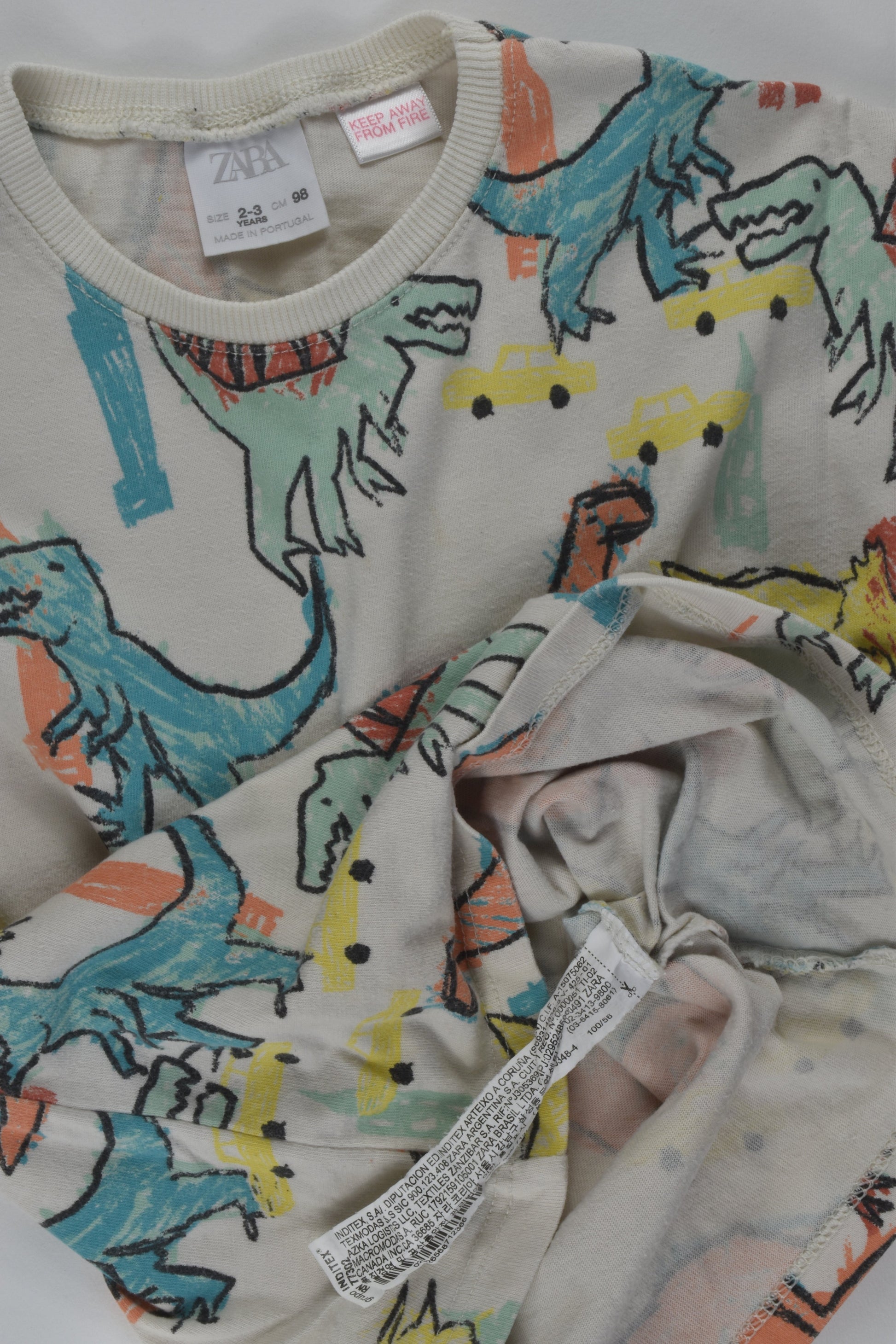 Zara Size 2-3 Dinosaur T-shirt