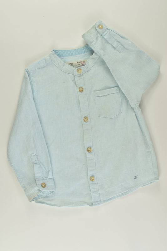 Zara Size 2 Linen Blend Shirt
