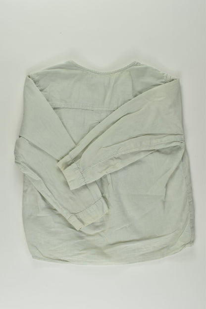 Zara Size 3-4 Linen Blend Shirt