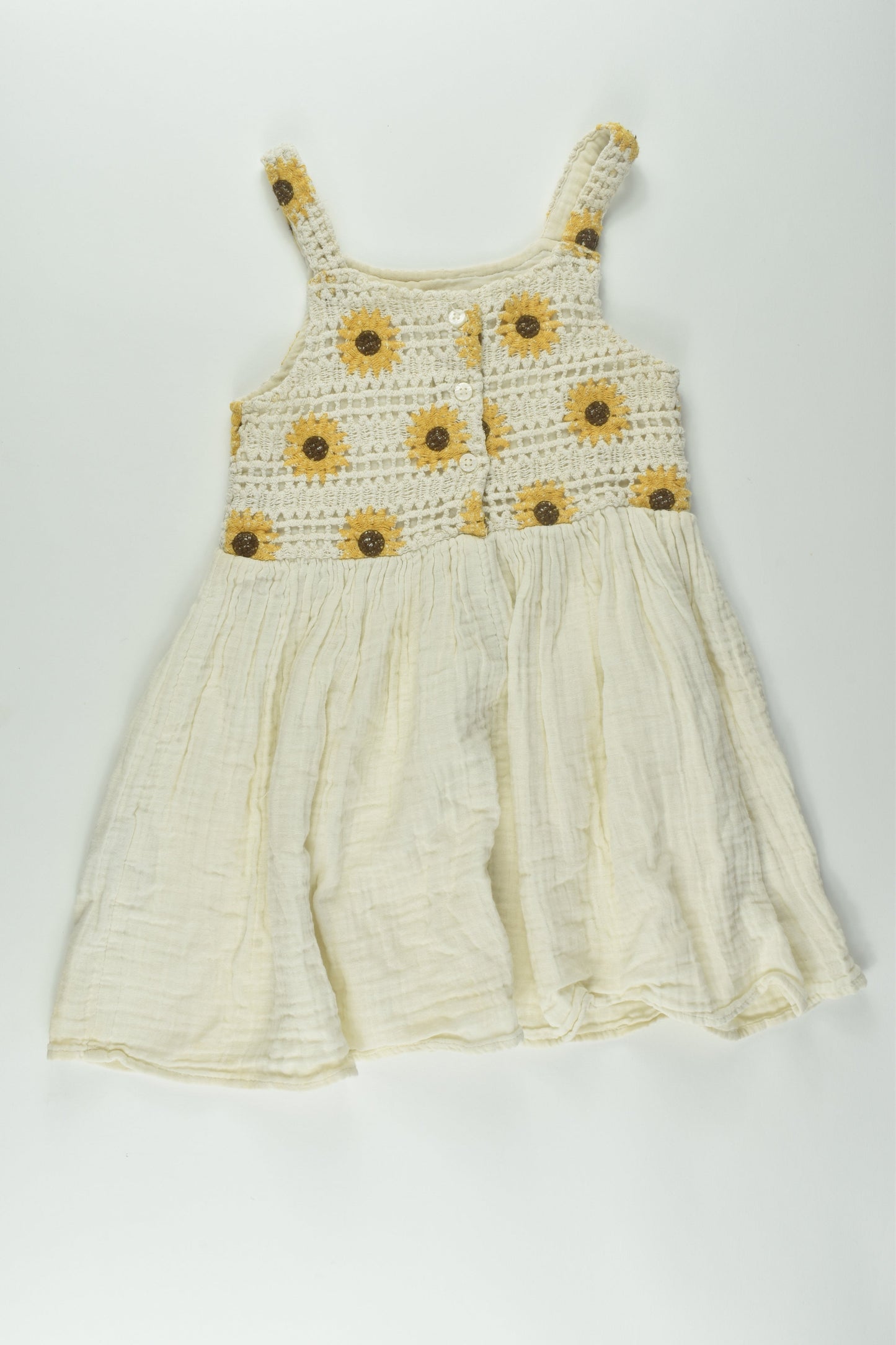 Zara Size 3-4 Sunflower Muslin Dress