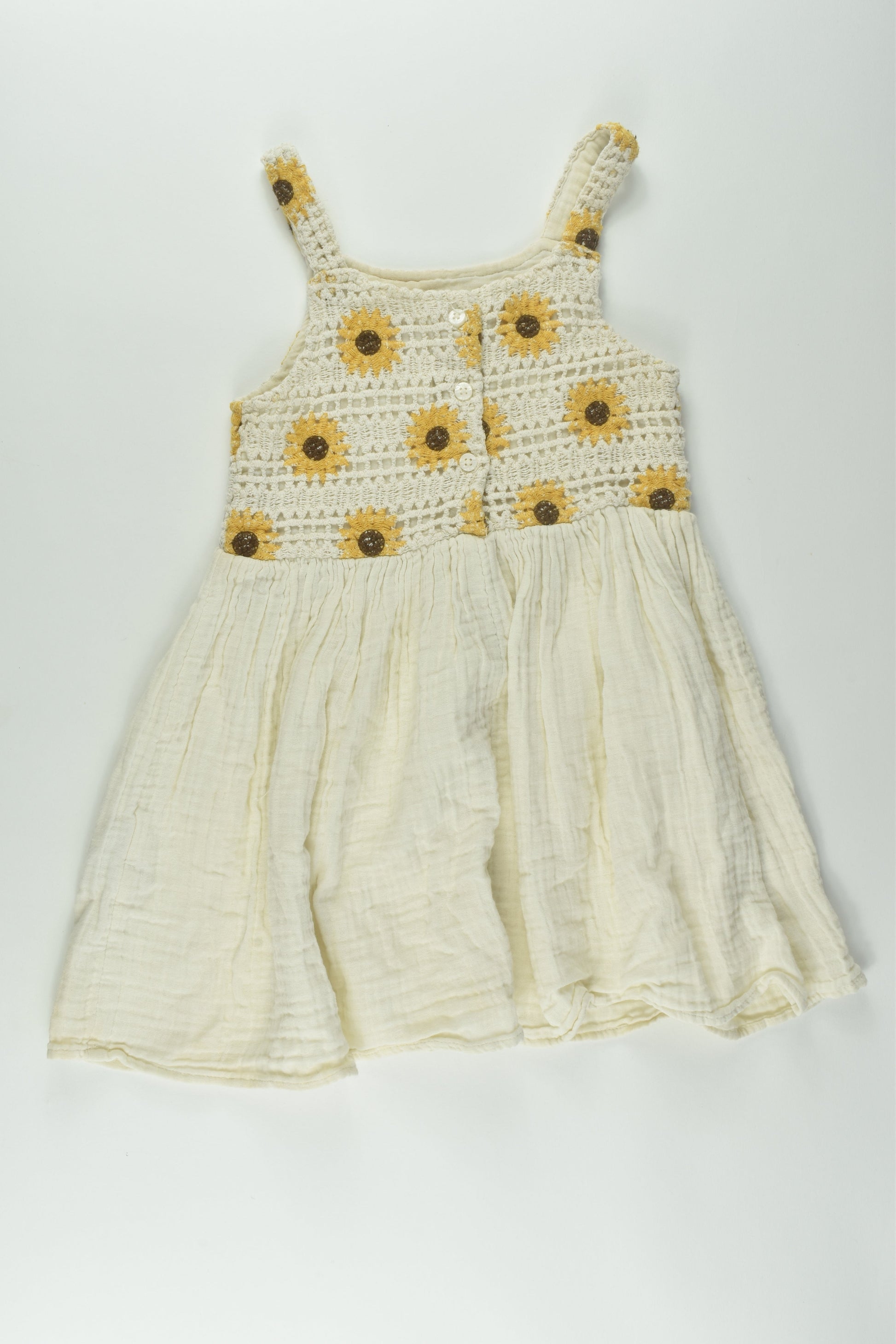 Zara Size 3-4 Sunflower Muslin Dress