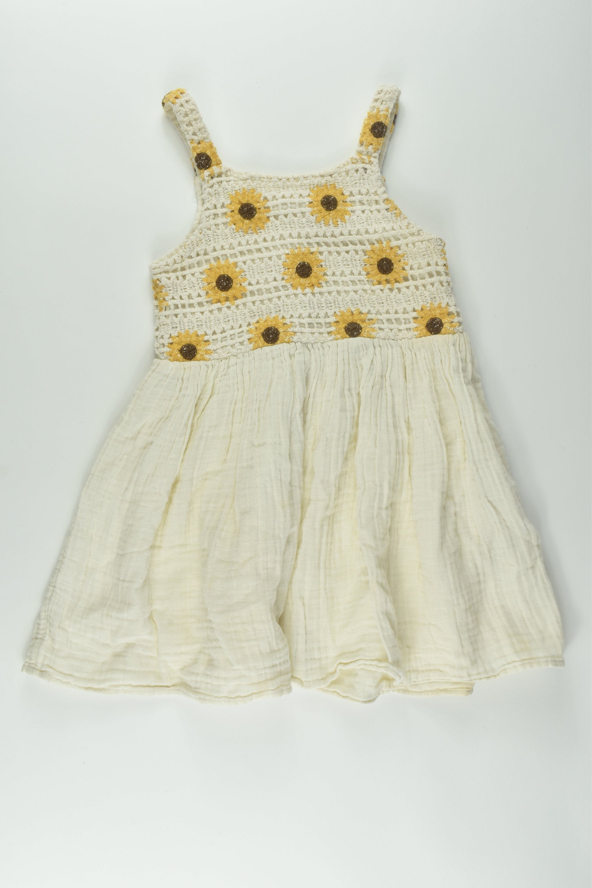 Zara Size 3-4 Sunflower Muslin Dress