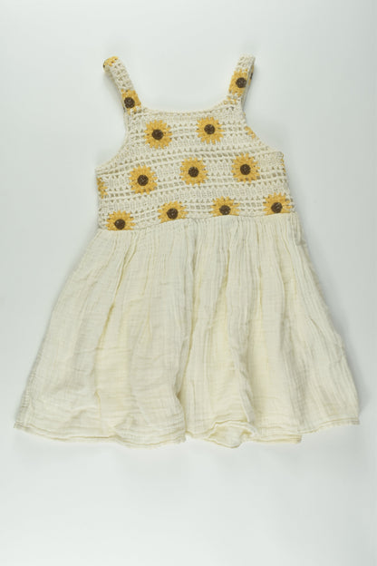 Zara Size 3-4 Sunflower Muslin Dress
