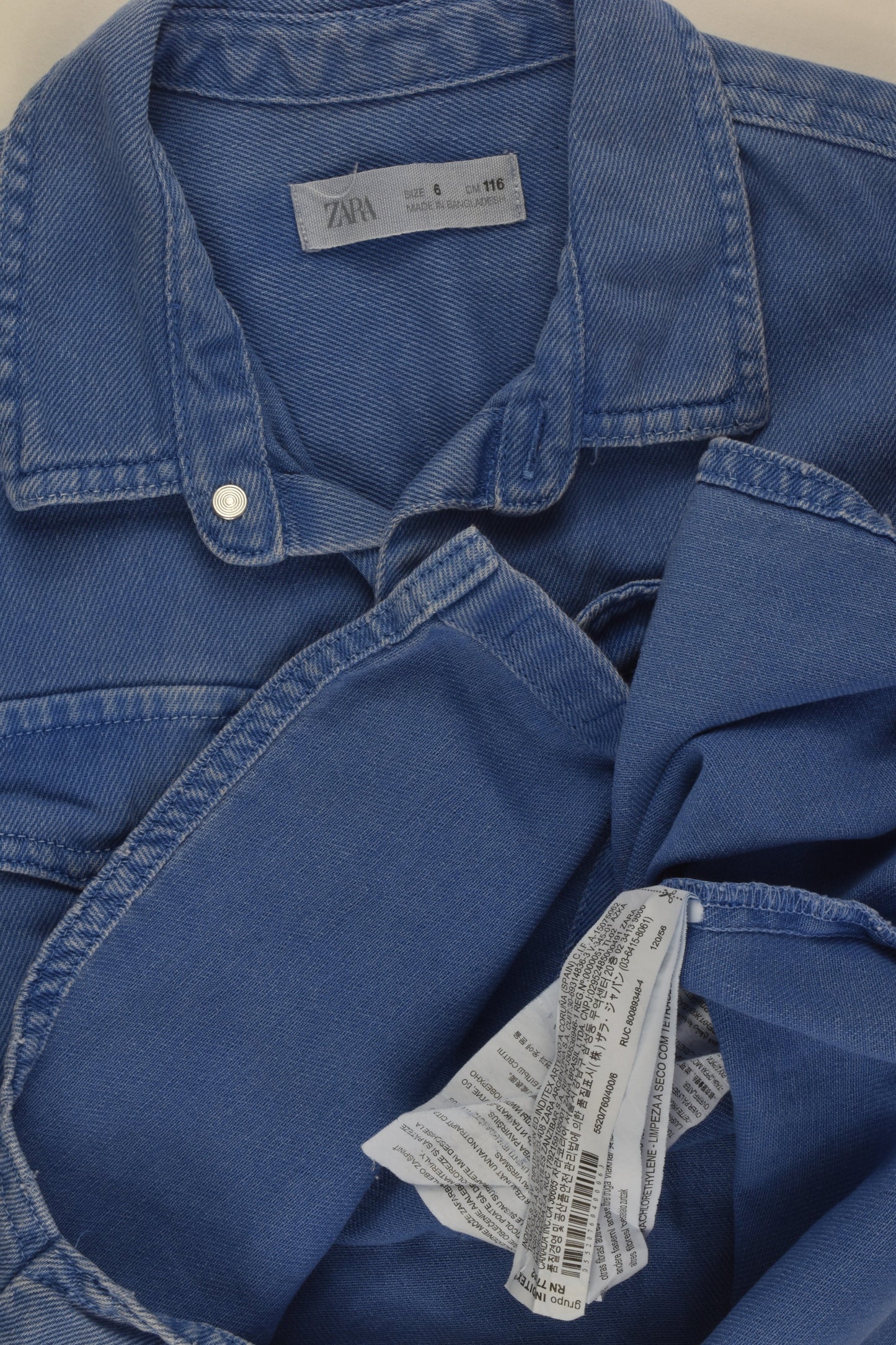 Zara Size 6 Denim Shirt