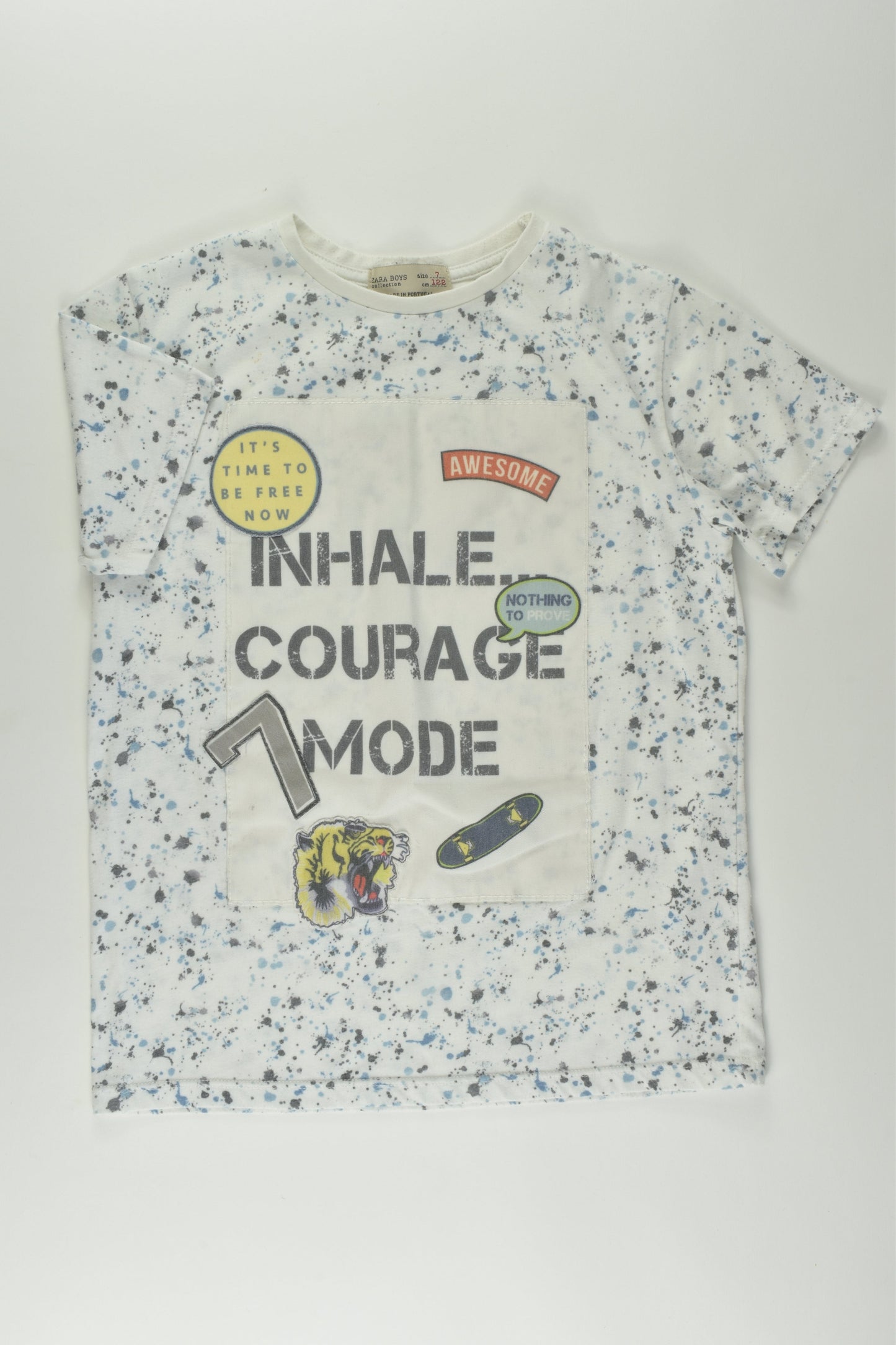 Zara Size 7 'Inhale Courage Mode' T-shirt