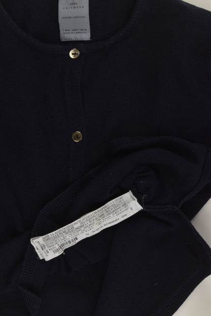 Zara Size 7 Navy Knit Cardigan