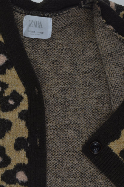 Zara Size 8-9 Leopard Print Cardigan