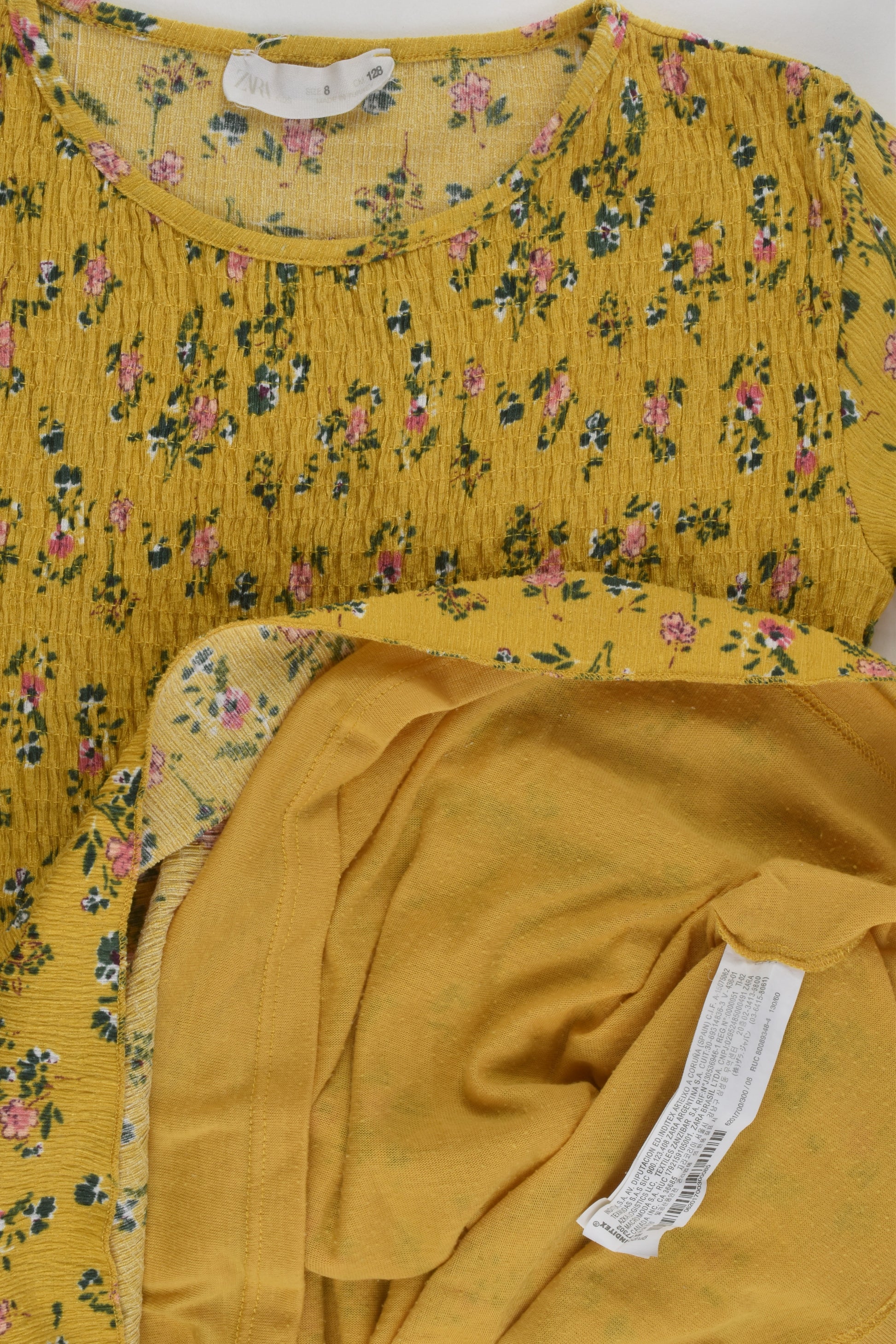 Zara Size 8 Lined Floral Dress