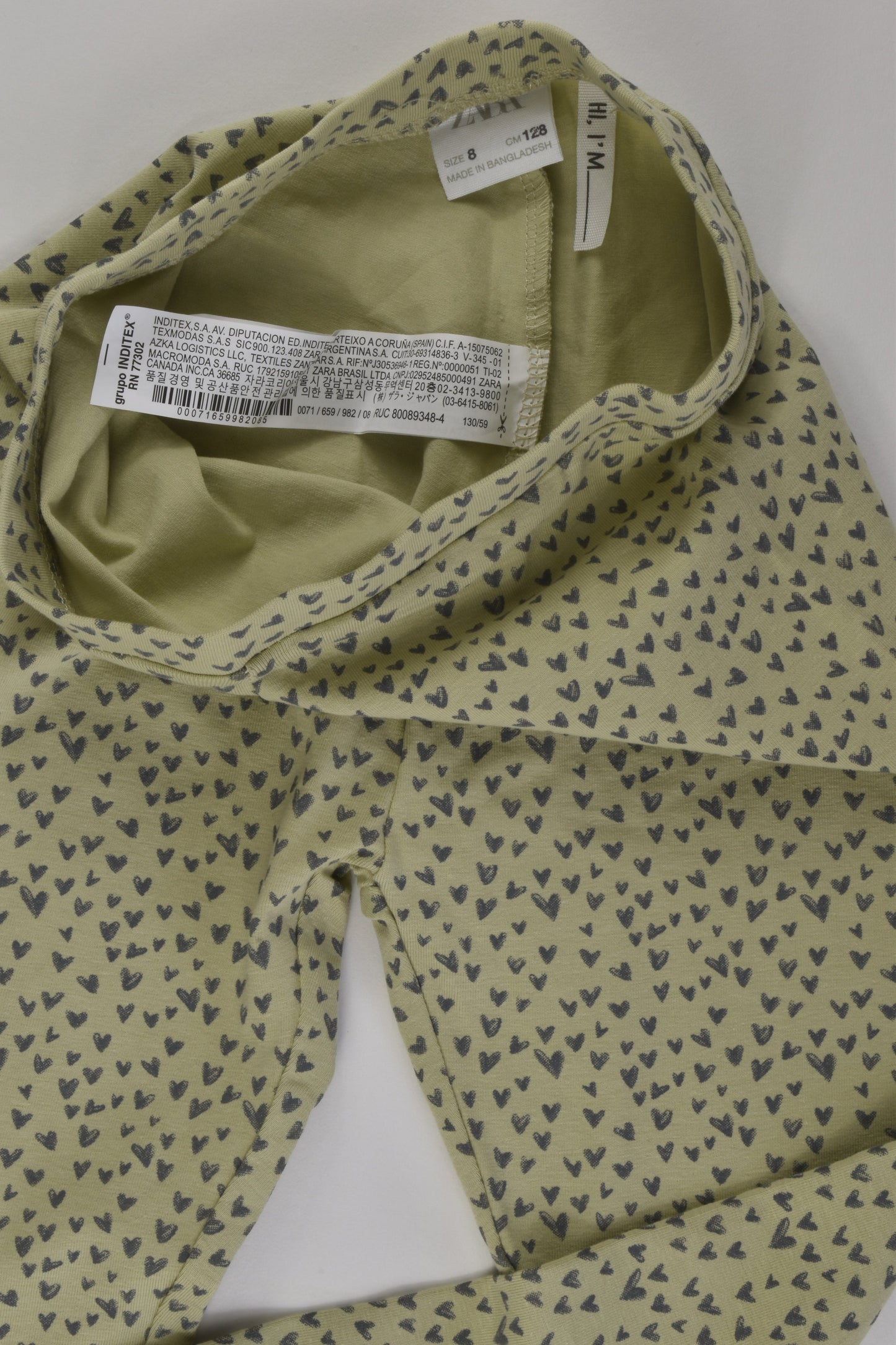 Zara Size 8 Love Hearts Leggings