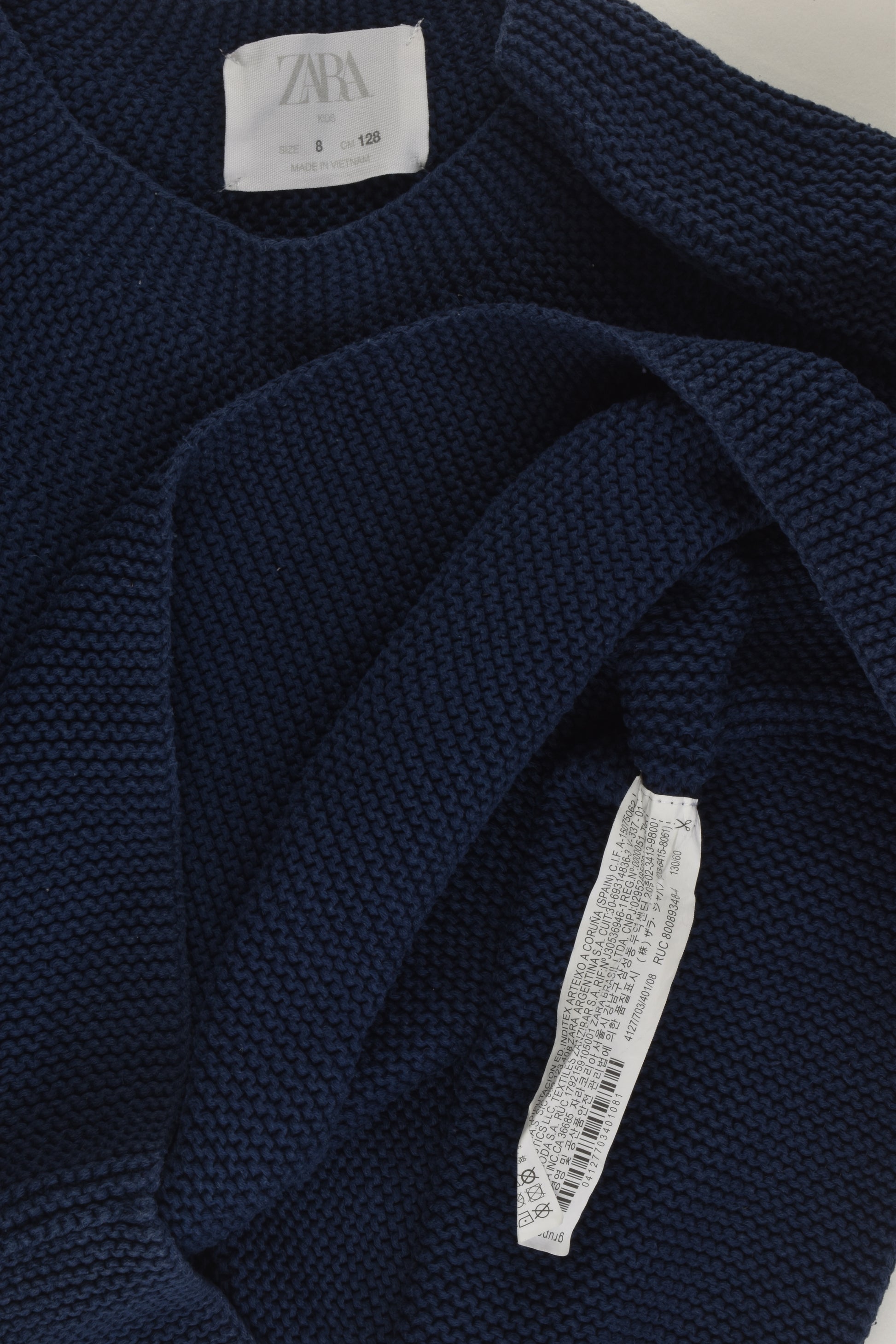 Zara Size 8 Navy Knit Jumper