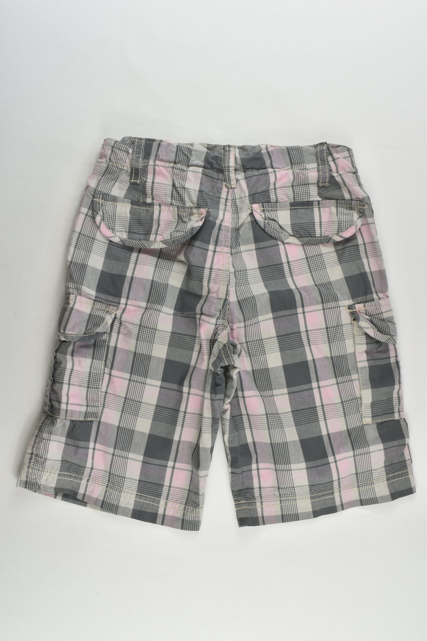 3 Pommes Size 6-7 Lightweight Checked Shorts