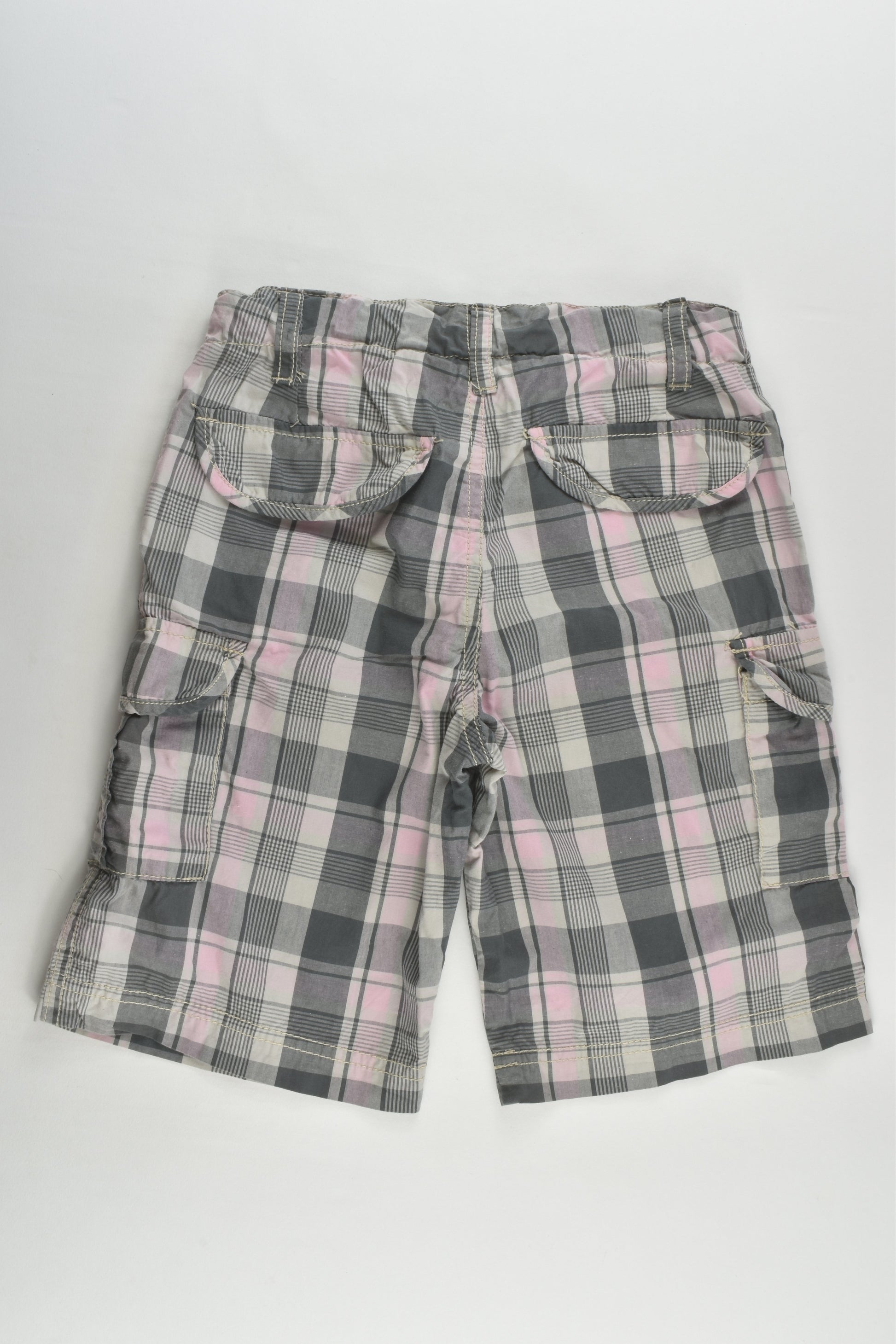 3 Pommes Size 6-7 Lightweight Checked Shorts