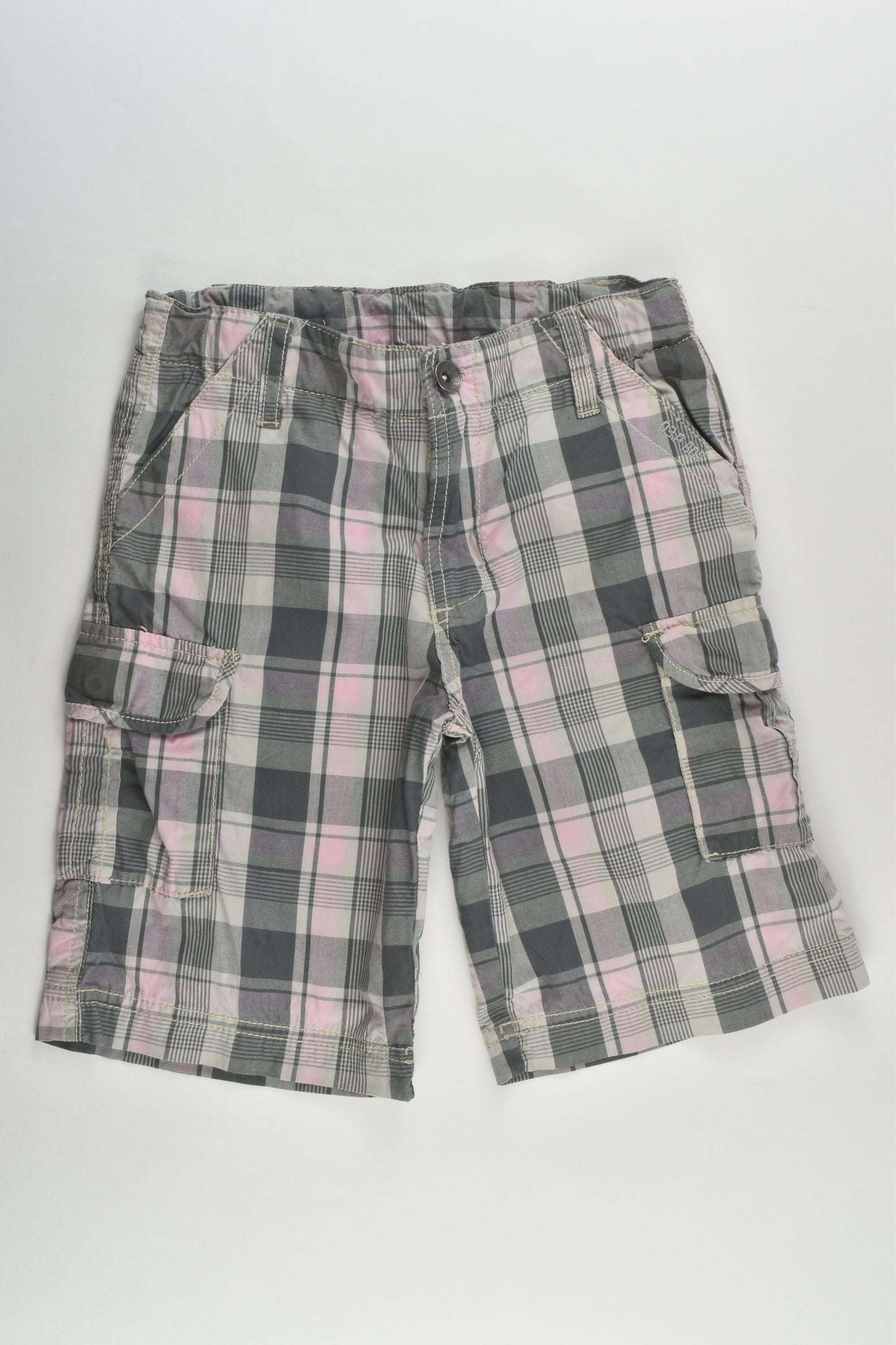 3 Pommes Size 6-7 Lightweight Checked Shorts