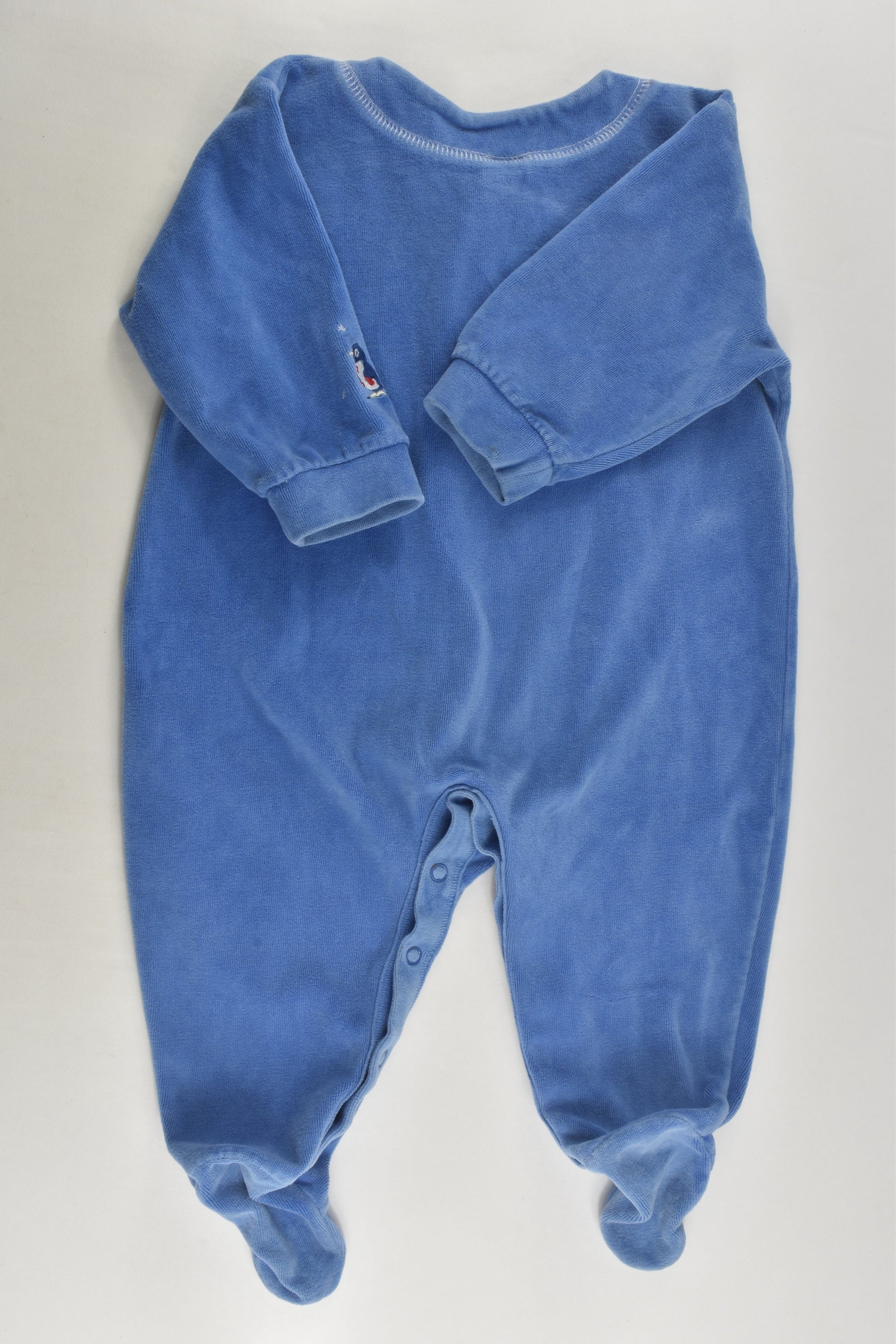 Absorba Size 0 (74 cm) Penguin Velour Romper