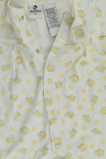 Absorba Size 000 (3 months) Footed Romper