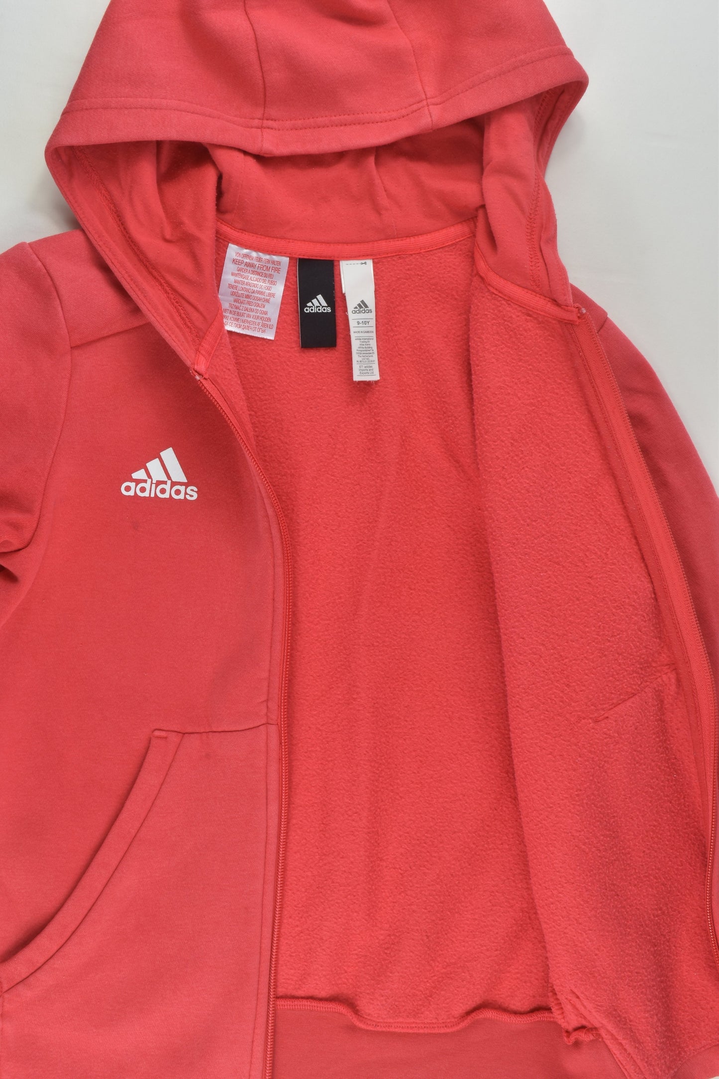 Adidas Size 9-10 Zip Jumper