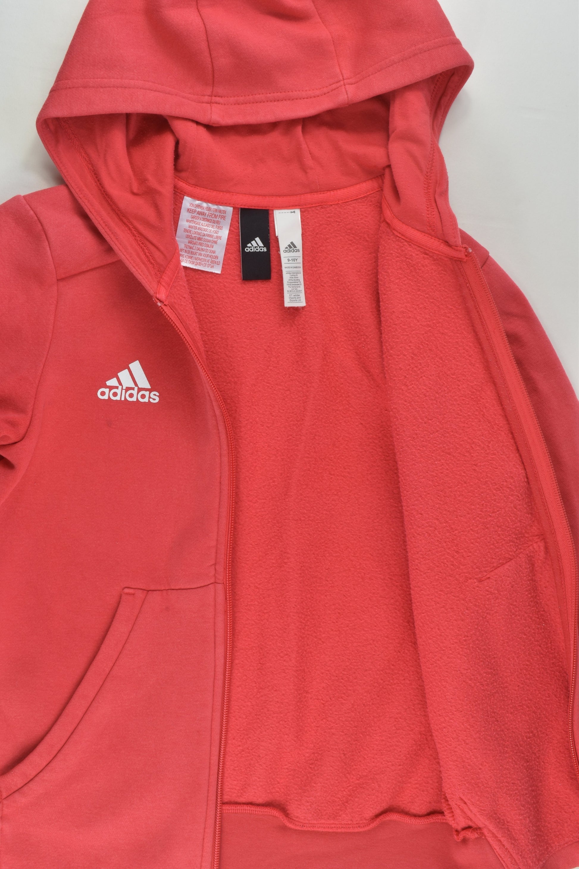 Adidas Size 9-10 Zip Jumper