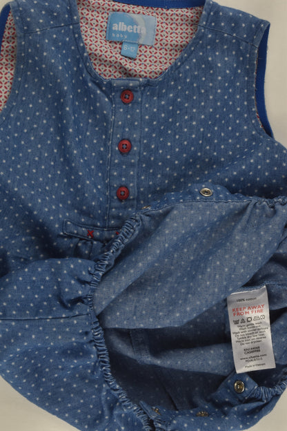 Albetta Size 0 (6-12 months) Lightweight Denim Romper