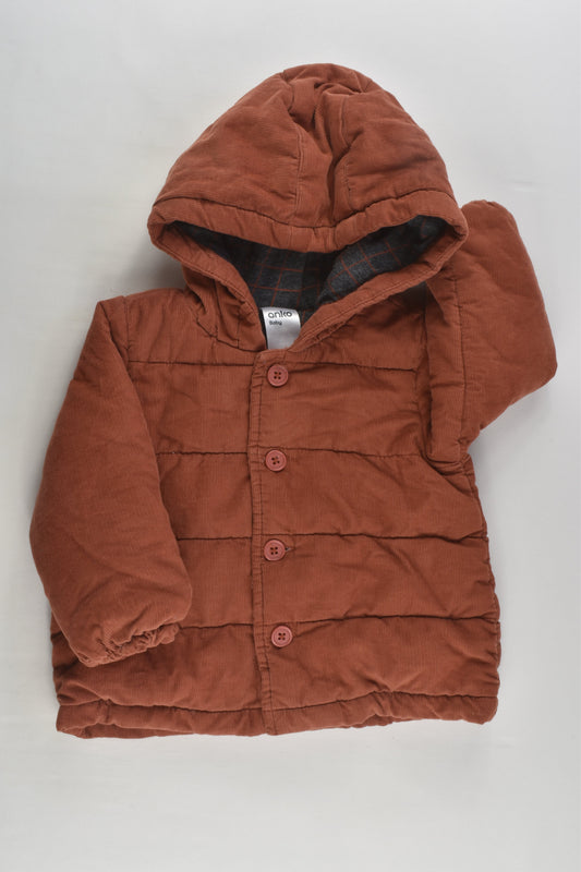 Anko Size 0 Lined Lightly Padded Cord Jacket