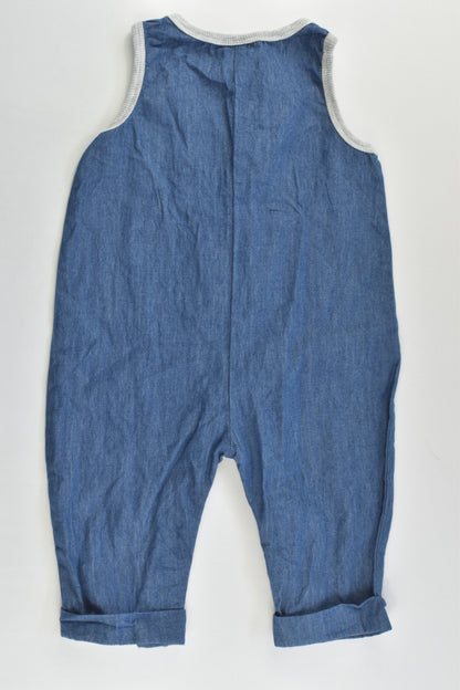 Anko Size 00 (3-6 months) Koala Lightweight Denim Overalls