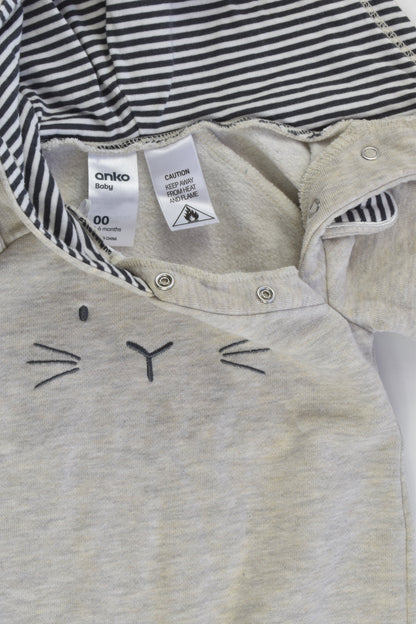 Anko Size 00 (3-6 months) Rabbit Sweater Playsuit