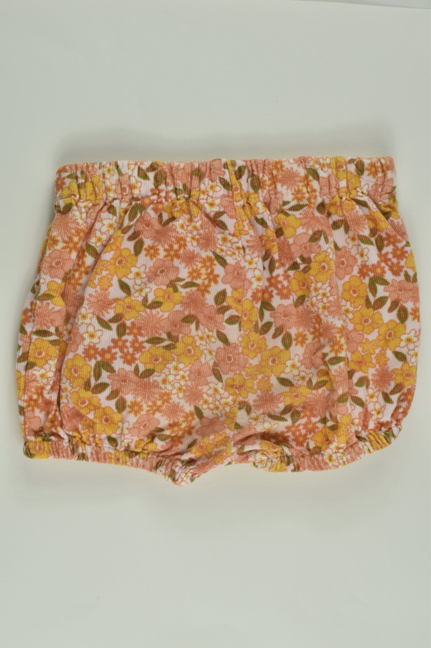 Anko Size 00 Retro Flowers Cord Shorts