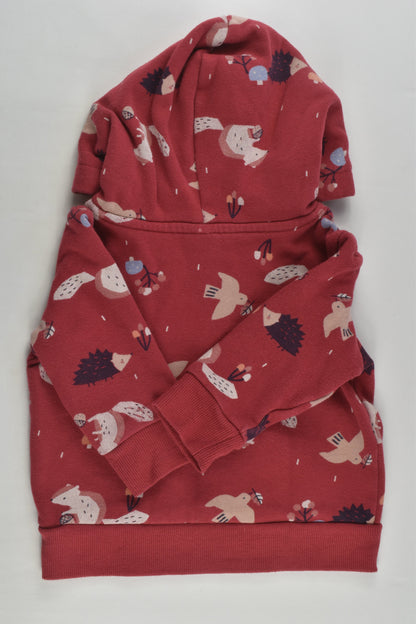 Anko Size 1 Forest Animals Hooded Jumper