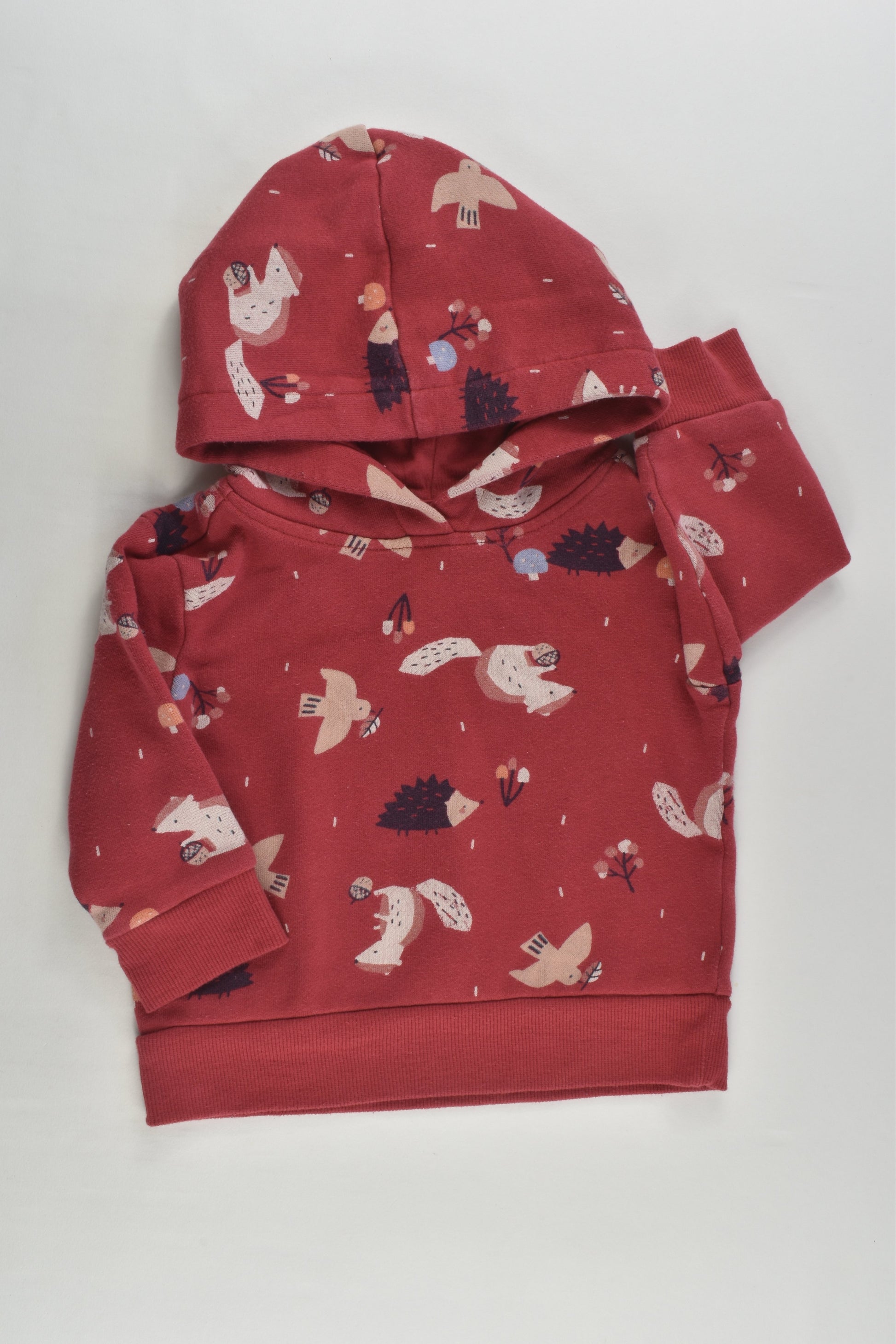 Anko Size 1 Forest Animals Hooded Jumper