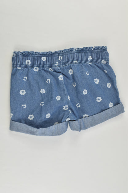 Anko Size 1 Lightweigh Floral Denim Shorts