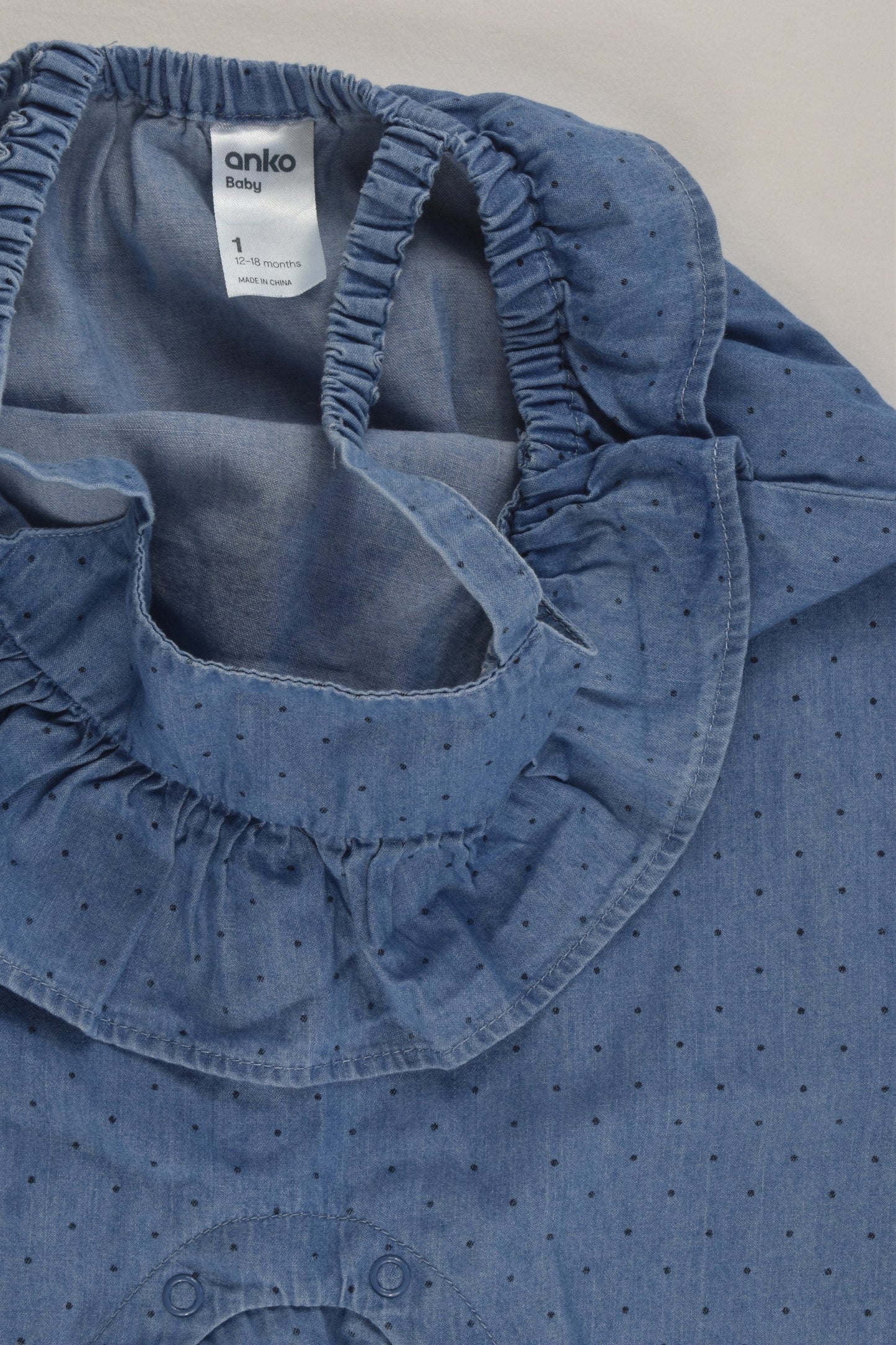 Anko Size 1 Lightweight Denim Playsuit